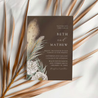 Rustic Brown Pampass Grass & Floral Wedding 