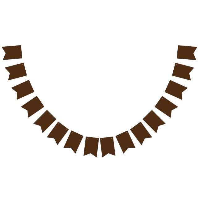 Rustic Brown Party Bunting Banner (All)