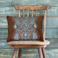 Rustic brown turquoise western country pattern