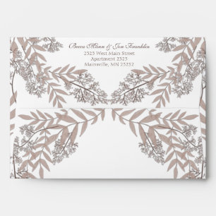 Rustic Brown Wedding Vintage Botanical Envelope