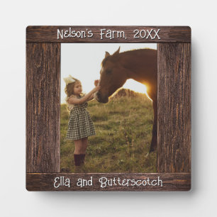Rustic Brown Wood 5.25" Square Photo Frame Plaque