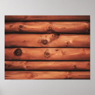 Rustic Brown Wood Background Texture Poster