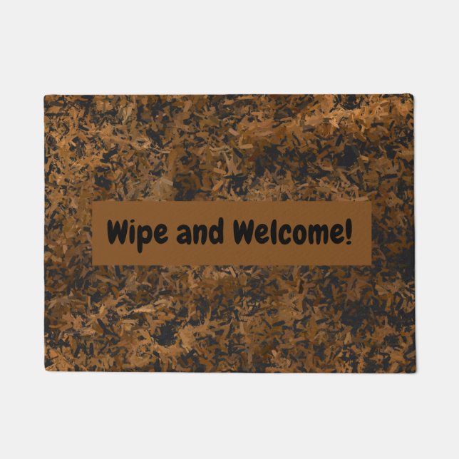 Rustic Brown Wood Chips Doormat (Front)