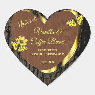 Rustic Brown Wood Grain Tree Bark Product Labels