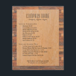 Rustic brown wood planks pattern flyer<br><div class="desc">Image of rustic aged wood planks pattern.Matching business card holder and business flyer and many more product. If you need any help customising,  changing colour,  or anything else to any of my designs,  contact ArtOnWear designer.</div>