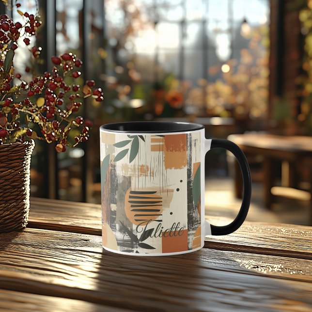 Rustic Brushstroke - Personalised Earthy Abstract Mug (Creator Uploaded)