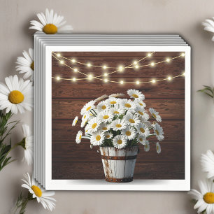 Rustic Bucket Daisy in Bloom Baby Shower Napkin