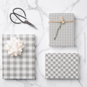 Rustic Buffalo Plaid Check Pattern Wrapping Paper Sheet