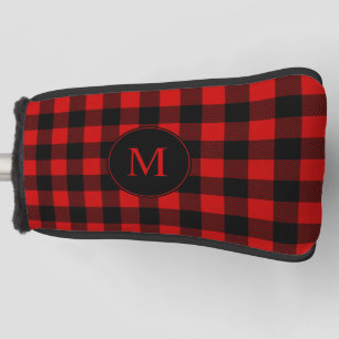 Rustic Buffalo Plaid with Your Monogram Golf Head Cover