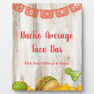 Rustic Build Your Own Taco Bar Sign   Farmhouse Plaque