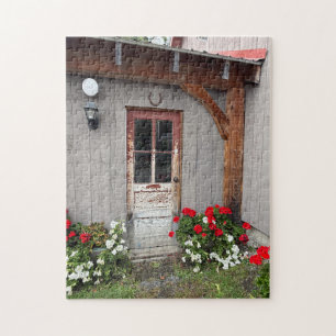 Rustic building with old door jigsaw puzzle