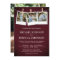 Rustic Burgundy Barn Wood Photo Collage Wedding