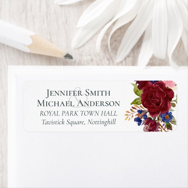 Rustic Burgundy Blue Floral Wedding (Insitu)