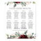 Rustic Burgundy Blush Floral Wedding Seating Chart
