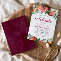 Rustic Burgundy Fall Floral Wedding Bridal Shower