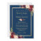 Rustic Burgundy Floral Gold Navy Blue Wedding