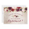 Rustic Burgundy Floral Will You Be My Bridesmaid