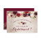 Rustic Burgundy Floral Will You Be My Bridesmaid