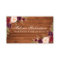 Rustic Burgundy Floral Wood Business Card