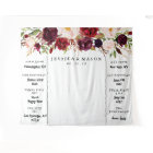 Rustic Burgundy Marsala Wedding Backdrop