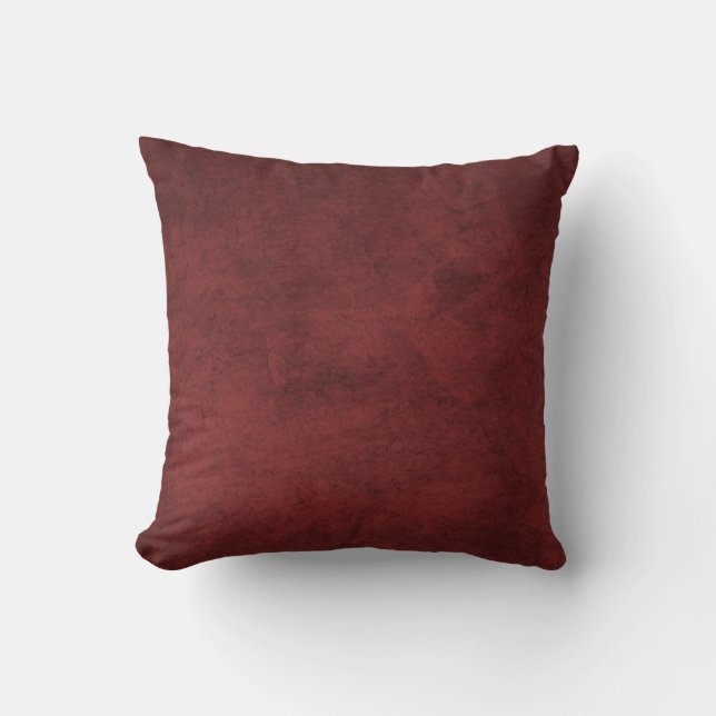Rustic Burgundy Red Cushion (Front)