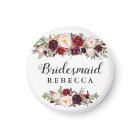 Rustic Burgundy Red Floral Bridesmaid Favour