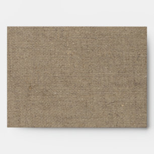 Rustic Burlap and Vintage Lace Wedding Envelope