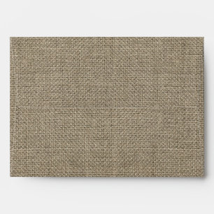 Rustic Burlap Envelope 5 x 7