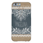 Rustic Burlap Lace Chalkboard Personalised