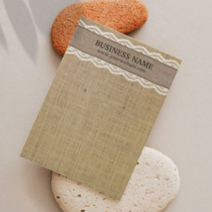 Rustic Burlap & Lace Earring Display Cards
