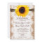 Rustic Burlap Lace Twine Sunflower Wedding Invites