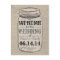 Rustic Burlap Mason Jar Save the Date Black Grey
