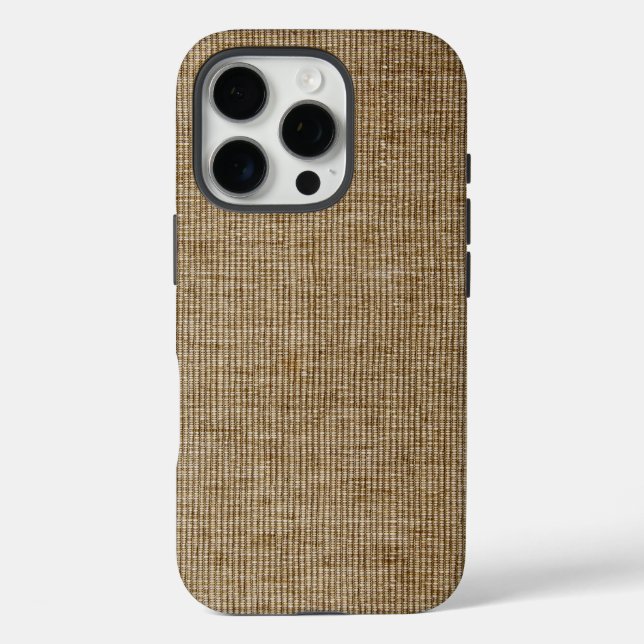  Rustic Burlap Nature – Farmhouse Organic Texture  Case-Mate iPhone Case (Back)