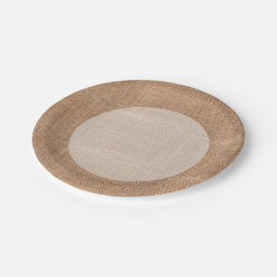 Rustic Burlap Paper Plate