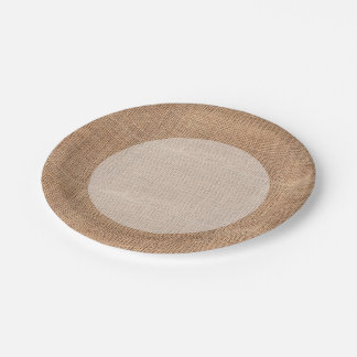 Rustic Burlap Paper Plate
