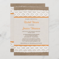 Rustic Burlap & Vintage White Lace Bridal Shower