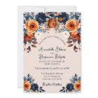 Rustic Burnt Orange and Blue Floral Wedding 