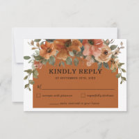 Rustic Burnt Orange Rust Brown Floral Arch Wedding