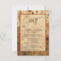 Rustic Burnt Sienna Boho Chic Wildflowers Wedding