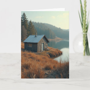Rustic Cabin Fathers Day Card