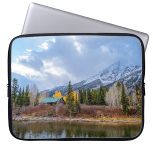 Rustic Cabin in the Woods   Cosy Forest Photograph Laptop Sleeve