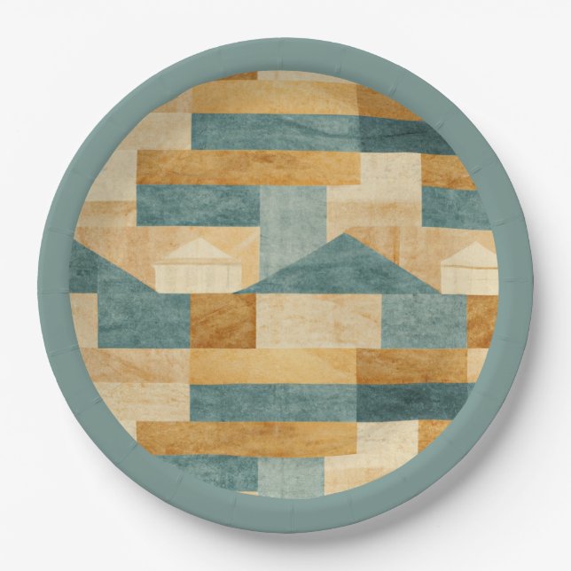 Rustic/Cabin/Lodge/Mountain  Paper Plate (Front)
