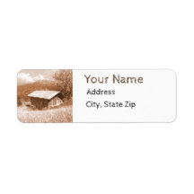 Rustic Cabin Return Address Labels