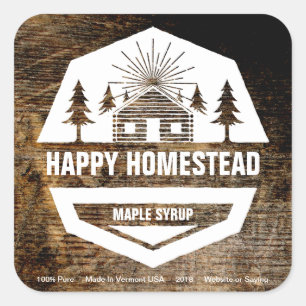 Rustic Cabin Template Food Label