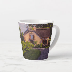 Rustic Cabin With Purples, Yellows, Greens Latte Mug