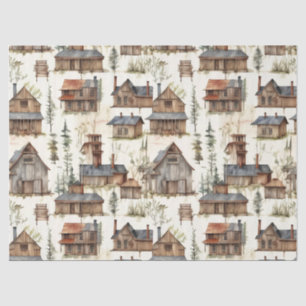 Rustic Cabins  Tissue Paper