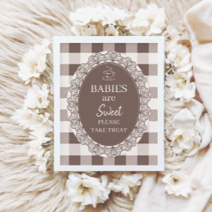 Rustic Cafe Bebe Babies Are Sweet Baby Shower Poster
