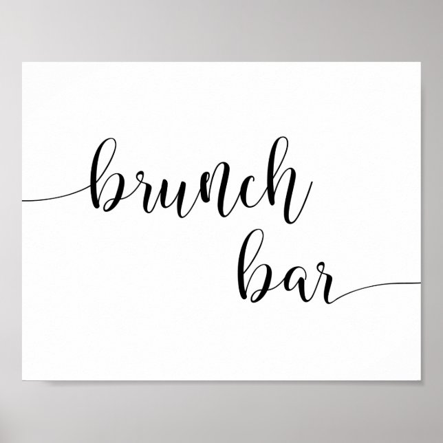 Rustic Calligraphy Brunch Bar Sign | Bridal Brunch (Front)