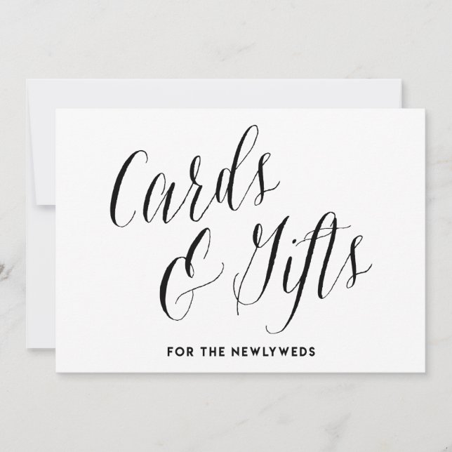 Rustic Calligraphy Cards & Gifts Wedding Sign (Front)