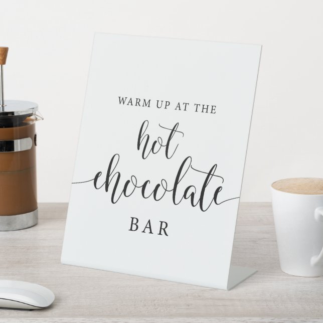 Rustic Calligraphy Hot Chocolate Bar Sign (In SItu)